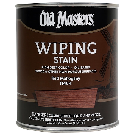 Old Masters 1 Qt Red Mahogany Oil-Based Wiping Stain 11404
